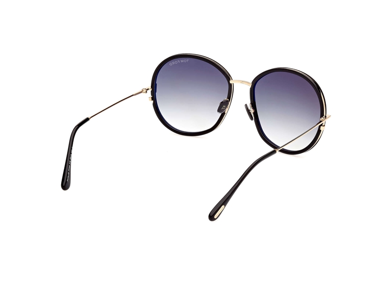 Tom Ford FT0946 Solbrille (Form: Rund - Farve: Sort)