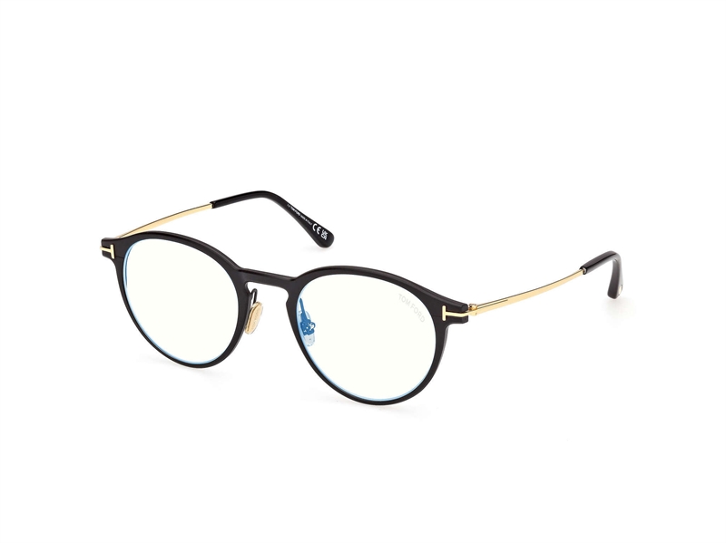 Tom Ford FT6088-B Brillestel (Form: Rund - Farve: Sort)