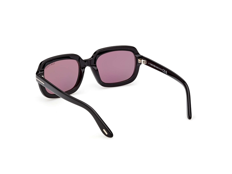 TOM FORD FT1342 Solbrille (Form: Firkantet - Farve: Sort)