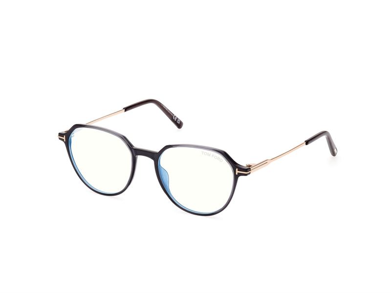 Tom Ford FT5875-B Brillestel (Form: Rund - Farve: Grå)