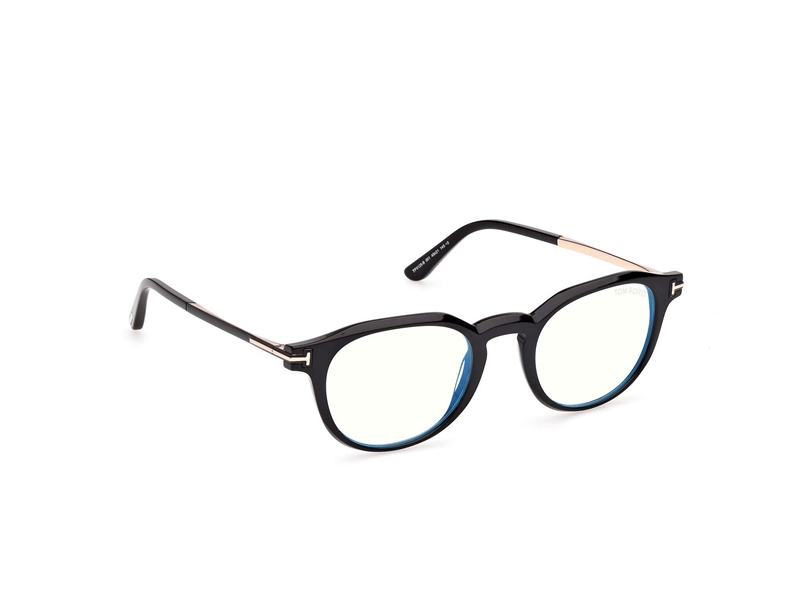 TOM FORD FT6125-B Brillestel (Form: Rund - Farve: Sort)