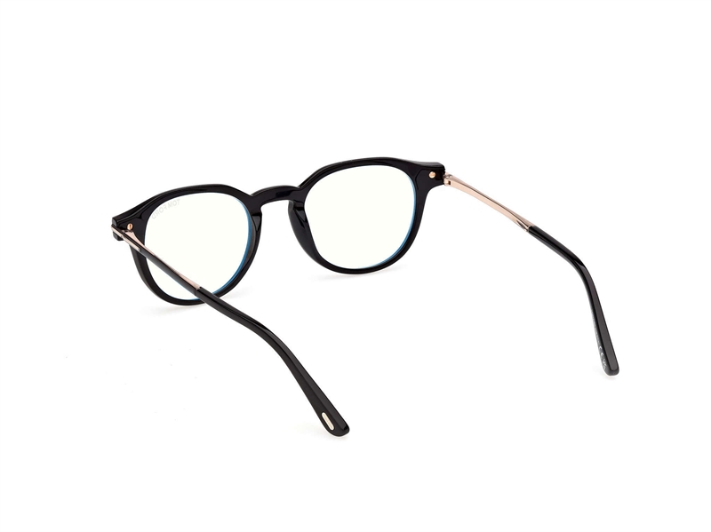 TOM FORD FT6125-B Brillestel (Form: Rund - Farve: Sort)