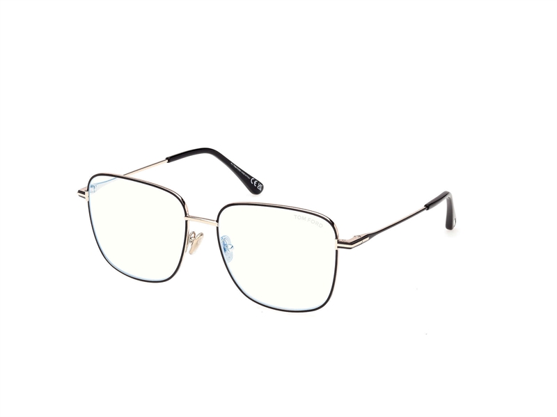 TOM FORD FT6136-B Brillestel (Form: Firkantet - Farve: Sort)