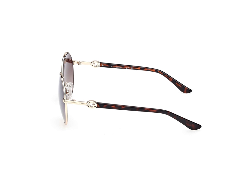 Guess GU00260 Solbrille (Form: Rund - Farve: Guld)