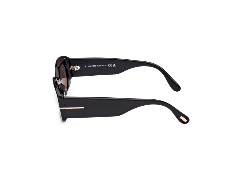 Tom Ford FT1187 Solbrille (Form: Oval - Farve: Sort)