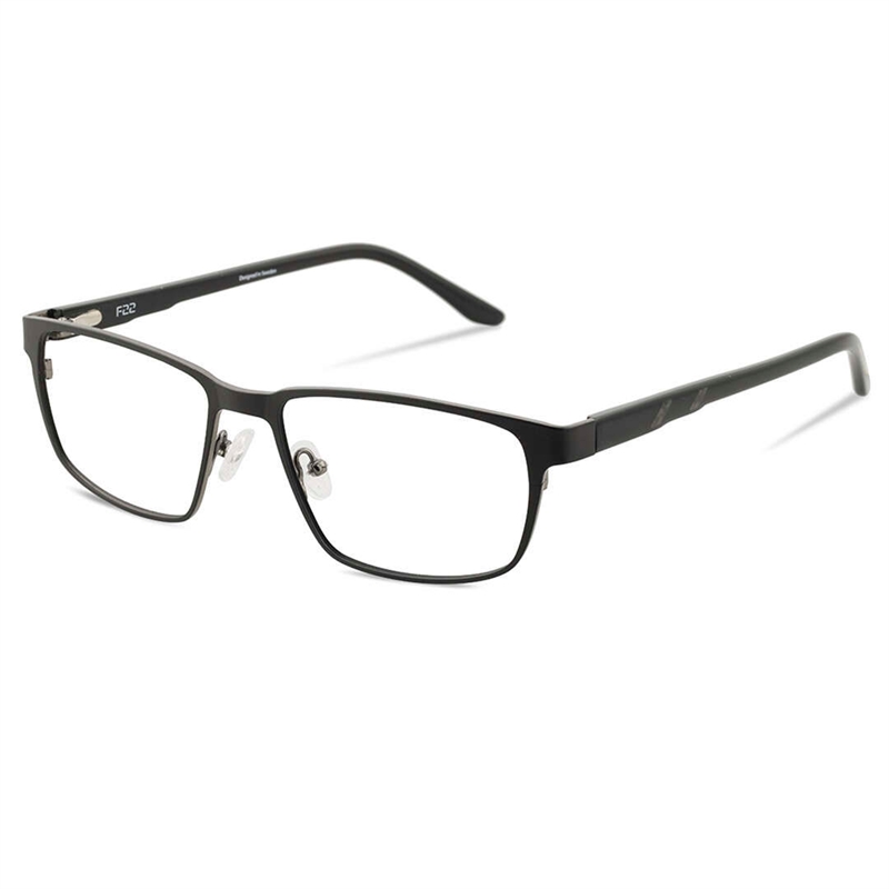 F22 A028 Brillestel (Form: Firkantet - Farve: Sort)