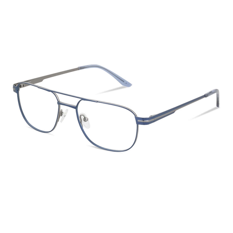 F22 A057 Brillestel (Form: Pilot - Farve: Blå)