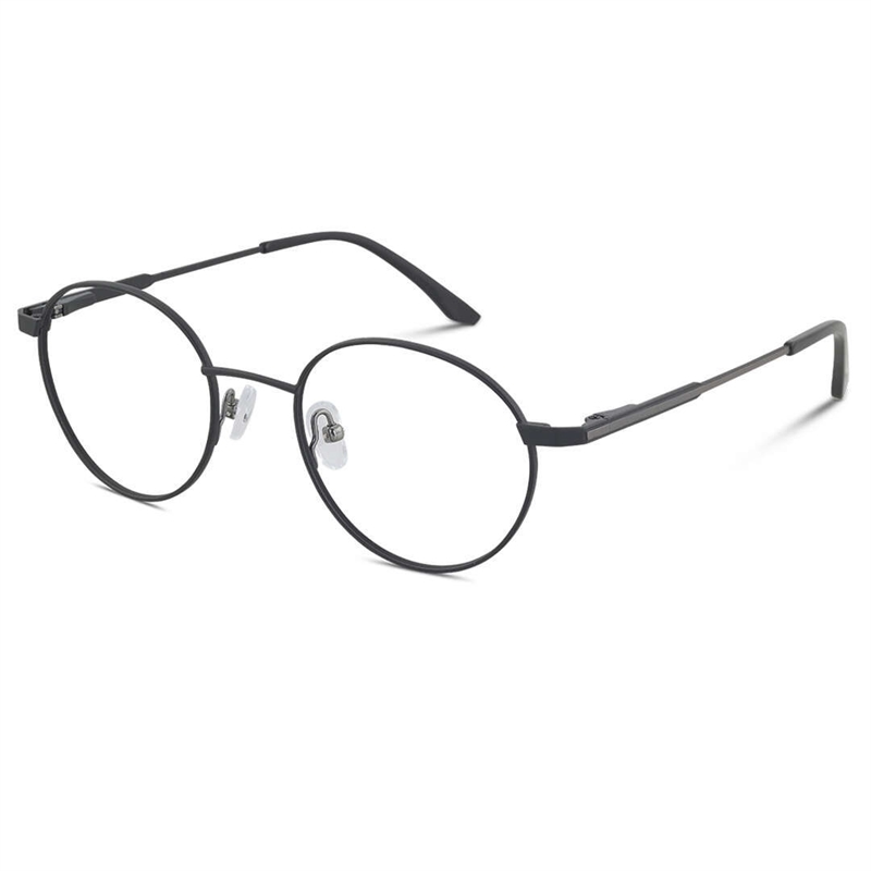 F22 A043 Brillestel (Form: Rund - Farve: Sort)