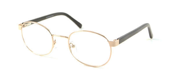 NPS 3136 Brillestel (Form: Rund - Farve: Guld)