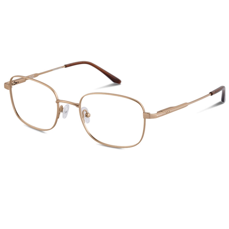 F22 A024 Brillestel (Form: Firkantet - Farve: Guld)