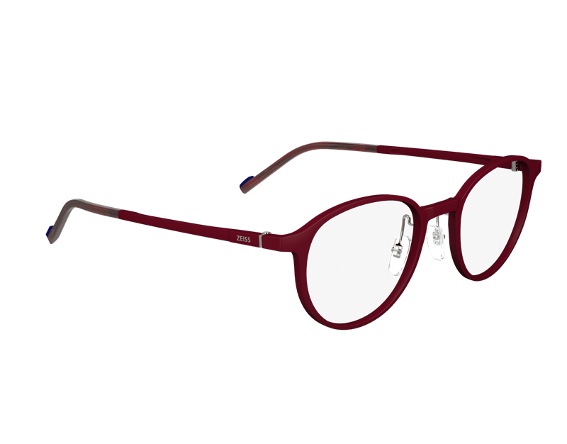 ZEISS ZS23540 Brillestel (Form: Rund - Farve: Rød)