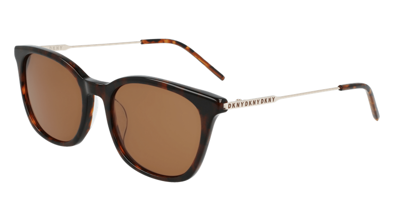 DKNY DK708S Solbrille (Form: Panto - Farve: Brun)