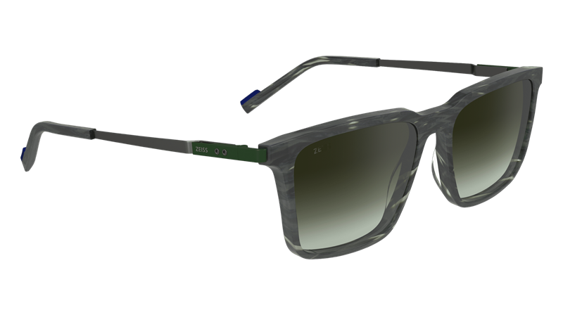 ZEISS ZS23716S Solbrille (Form: Firkantet - Farve: Grøn)