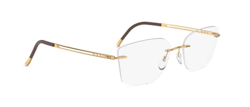 Silhouette Light Facette Brillestel (Form: Firkantet - Farve: Guld)