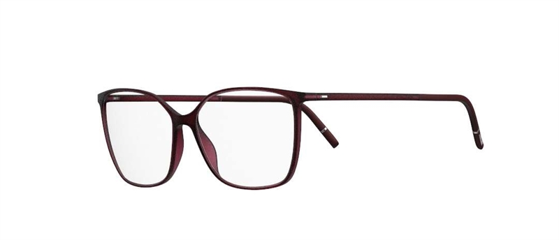 Silhouette Pure Wave Brillestel (Form: Firkantet - Farve: Rød)