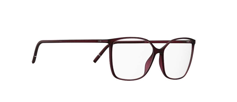 Silhouette Pure Wave Brillestel (Form: Firkantet - Farve: Rød)