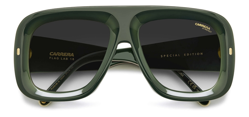 CARRERA FLAGLAB18 Solbrille (Form: Firkantet - Farve: Grøn)
