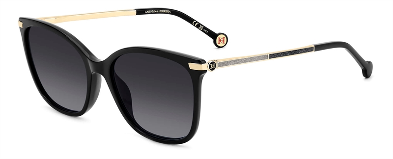 CAROLINA HERRERA HER 0261/G/S Solbrille (Form: Firkantet - Farve: Sort)