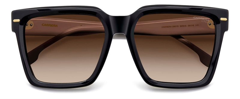 CARRERA 3067/S Solbrille (Form: Firkantet - Farve: Sort)