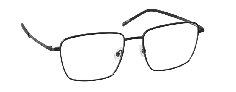 nine eyewear 2966 Brillestel (Form: Firkantet - Farve: Sort)