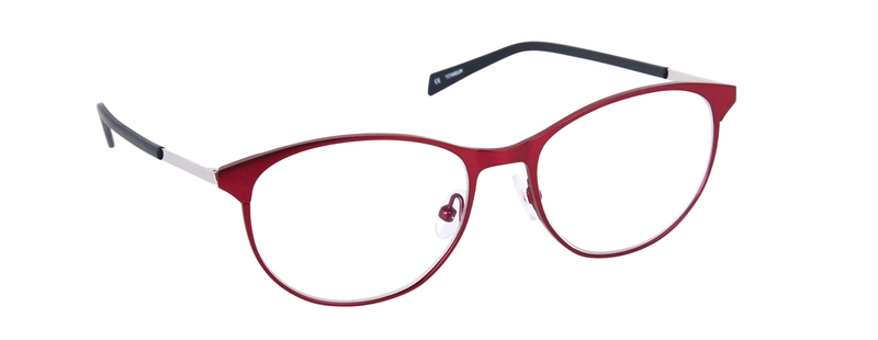nine eyewear 2575 Brillestel (Form: Panto - Farve: Rød)