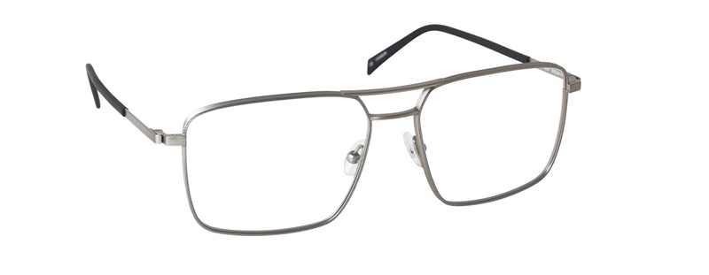 nine eyewear 2368 Brillestel (Form: Firkantet - Farve: Sølv)