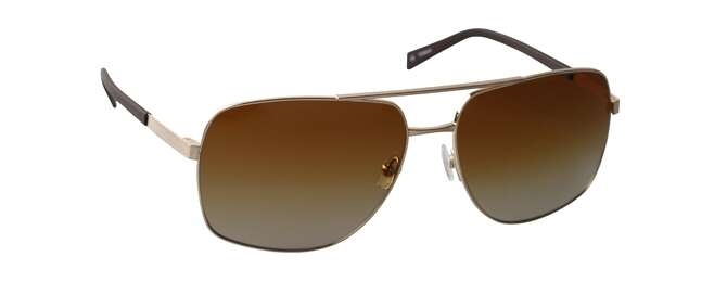 nine eyewear 2329S Solbrille (Form: Pilot - Farve: Guld)