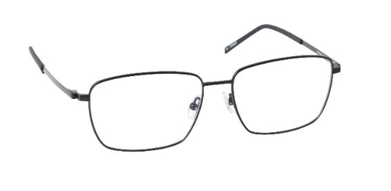 nine eyewear 2919A Brillestel (Form: Firkantet - Farve: Sort)