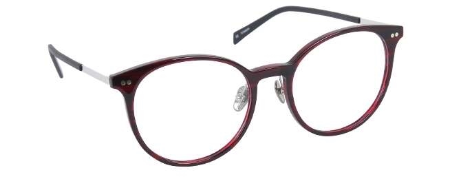nine eyewear 2743 Brillestel (Form: Panto - Farve: Rød)