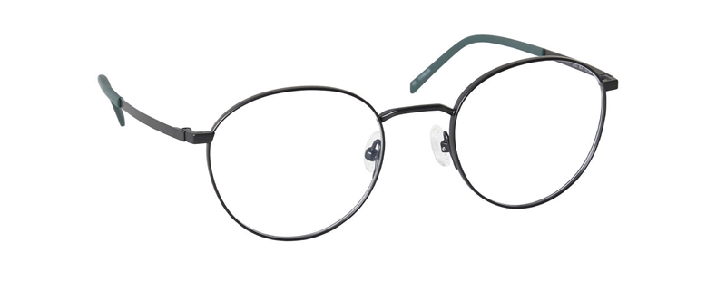 nine eyewear 2351 Brillestel (Form: Rund - Farve: Sort)