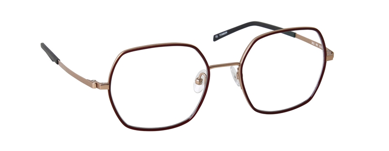 nine eyewear 2912 Brillestel (Form: Firkantet - Farve: Pink)