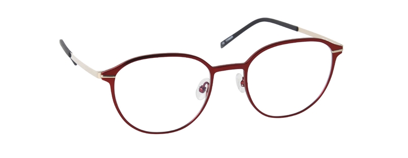 nine eyewear 2583 Brillestel (Form: Panto - Farve: Rød)