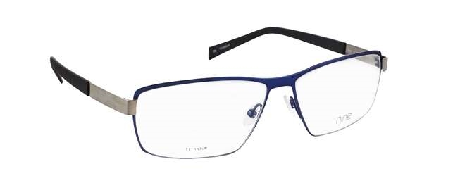 nine eyewear 2239 Brillestel (Form: Firkantet - Farve: Blå)