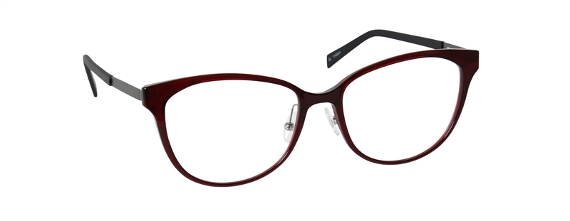 nine eyewear 2824 Brillestel (Form: Firkantet - Farve: Rød)