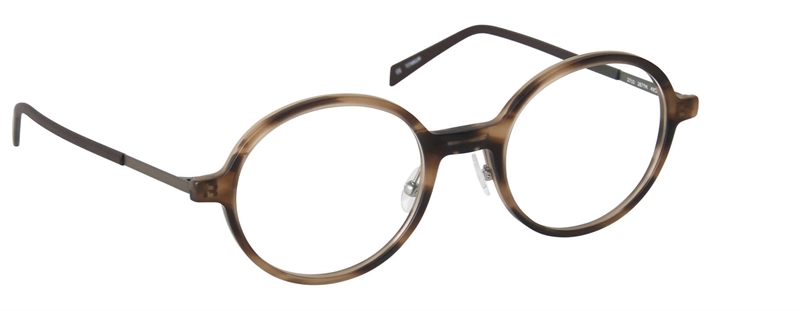 nine eyewear 2710 Brillestel (Form: Rund - Farve: Havana)