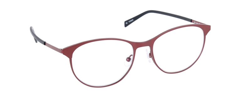 nine eyewear 2575 Brillestel (Form: Panto - Farve: Rød)