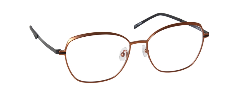 nine eyewear 2584 Brillestel (Form: Firkantet - Farve: Orange)