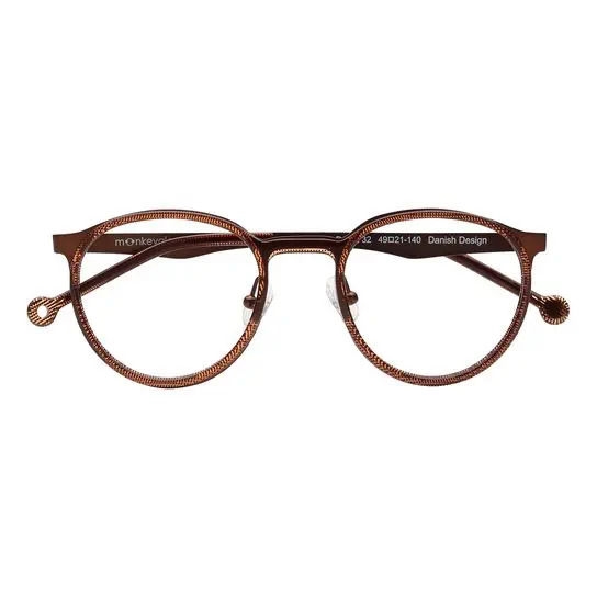Monkeyglasses DANE Brillestel (Form: Rund - Farve: Brun)