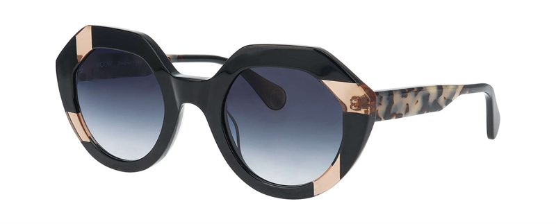 WooW SUPER SPIN 1 Solbrille (Form: Rund - Farve: Sort)