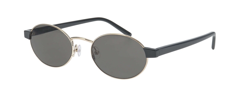 Inface HEY Solbrille (Form: Oval - Farve: Sort)