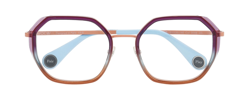 WooW FAIR PLAY 2 Brillestel (Form: Firkantet - Farve: Lilla)