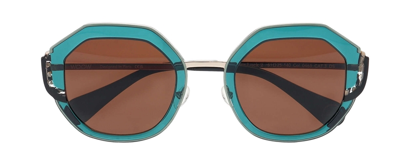 WooW SUPER LUCK 2 Solbrille (Form: Firkantet - Farve: Grøn)