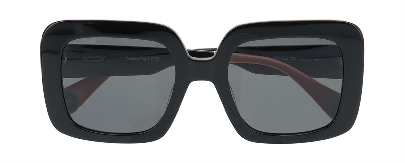 WooW SUPER BLUFF 2 Solbrille (Form: Firkantet - Farve: Sort)