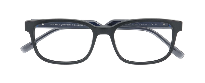 ProDesign TROY 3 Brillestel (Form: Firkantet - Farve: Sort)