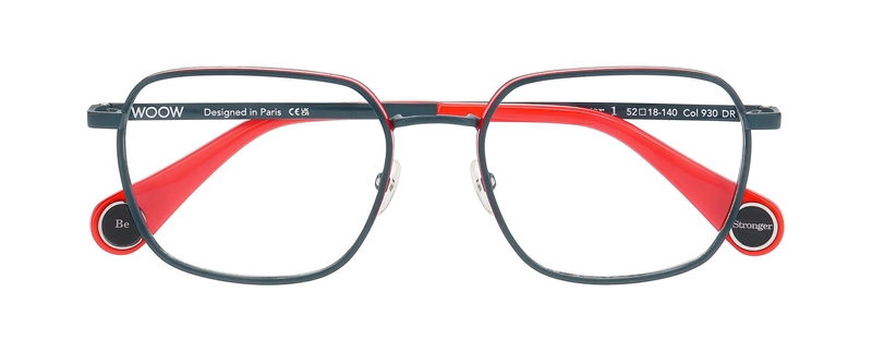 WooW BE STRONGER 1 Brillestel (Form: Firkantet - Farve: Blå)