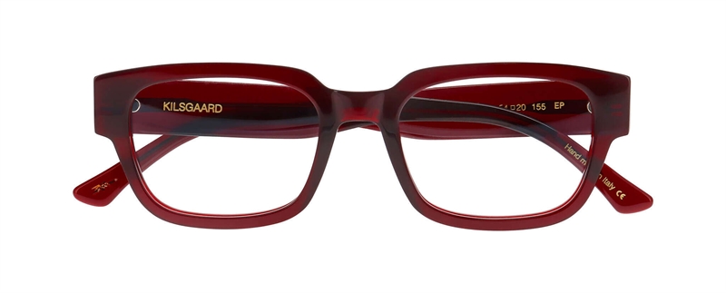 Kilsgaard ACETATE 09 Brillestel (Form: Firkantet - Farve: Rød)