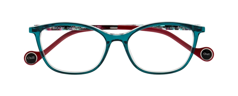 WooW CHILL OUT 3 Brillestel (Form: Firkantet - Farve: Grøn)