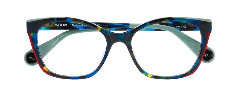 WooW PLAY AGAIN 3 Brillestel (Form: Firkantet - Farve: Blå)