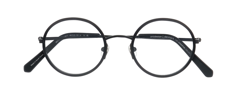 ProDesign ARCUS 1 Brillestel (Form: Rund - Farve: Sort)