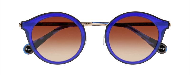 WooW SUPER LOOP 1 Solbrille (Form: Rund - Farve: Blå)